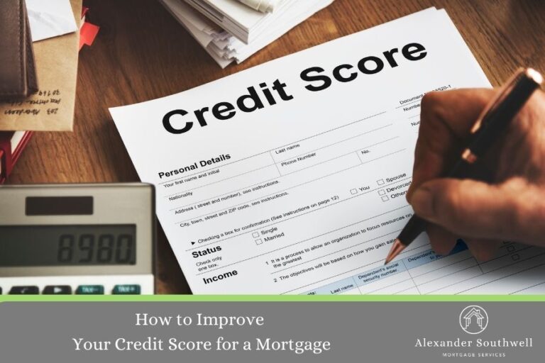 Visual representation of a credit score with financial management elements, including charts and budgeting tools